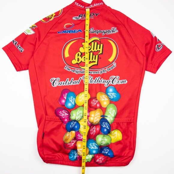 Jelly Belly Cycling Jersey Men's XL Red Full Zip Candy Pro Team Etxeondo - Picture 10 of 13